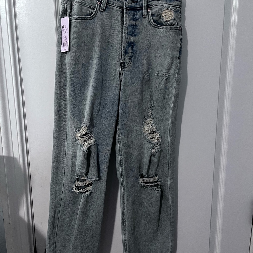 Distressed Blue Jeans